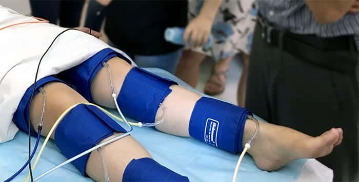 how to check blood pressure on lower leg