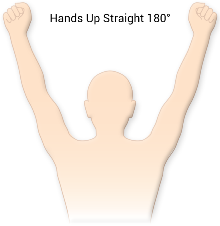 TOS Hands Up Straight 180 Degrees Position